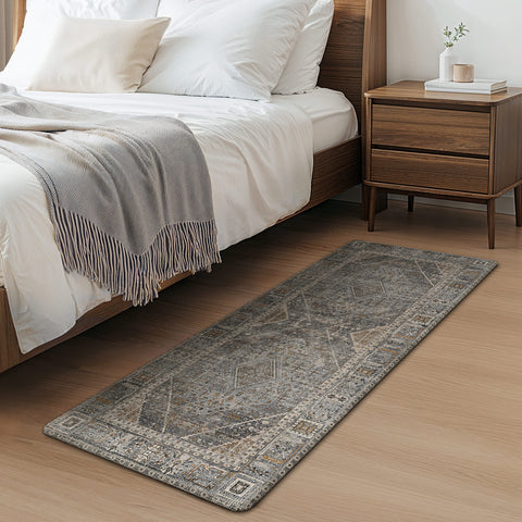 GENIMO 2Pcs Anti Fatigue Padded Kitchen Mats for Floor Oriental Washable Runner Rug