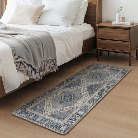 GENIMO 2Pcs Anti Fatigue Padded Kitchen Mats for Floor Oriental Washable Runner Rug