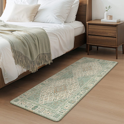 GENIMO 2Pcs Anti Fatigue Padded Kitchen Mats for Floor Oriental Washable Runner Rug