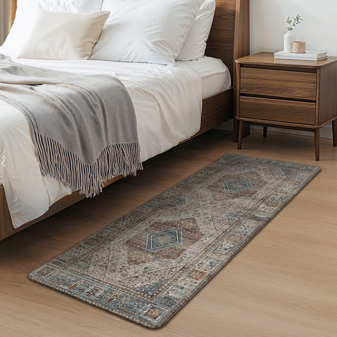 GENIMO 2Pcs Anti Fatigue Padded Kitchen Mats for Floor Oriental Washable Runner Rug