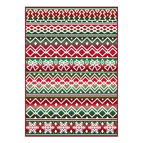 Elowen Christmas Washable Abstract Tree and Bells Green Rug - TZ3040 - SRG - 3X5