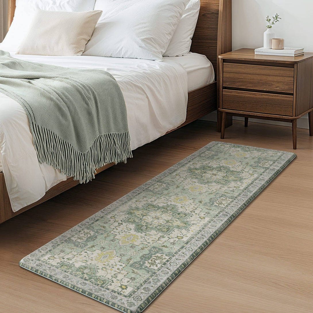 GENIMO 2Pcs Anti Fatigue Padded Kitchen Sink Mat Vintage Washable Runner Rug - KR1002 - LS - 23X71IN