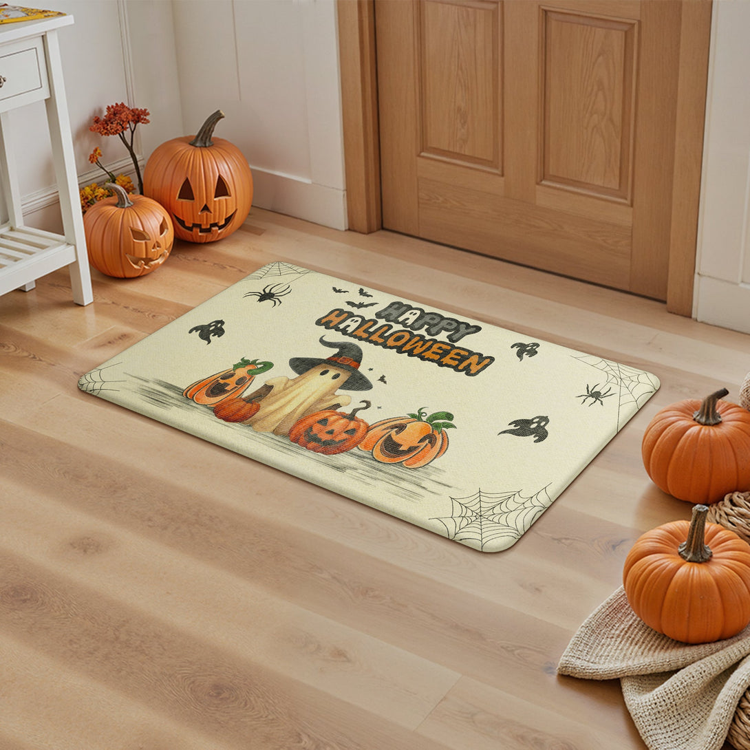 GENIMO 2PCs Cushioned Anti Fatigue Kitchen Mat with Waterproof Non - Slip for Halloween Decorations - KR012 - Beige - 17X47 - 17X30