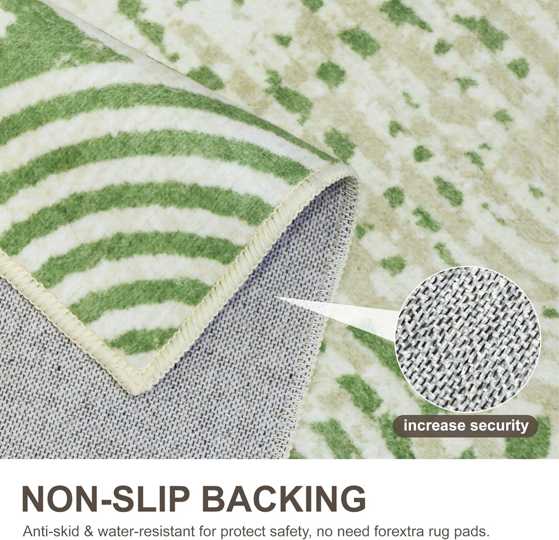 GENIMO Abstract Geometric Aesthetic Non - Slip Area Rug - LF9832 - BG - 3x5