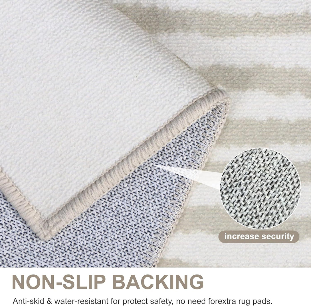 GENIMO Abstract Geometric Printed Lightweight Area Rug - 