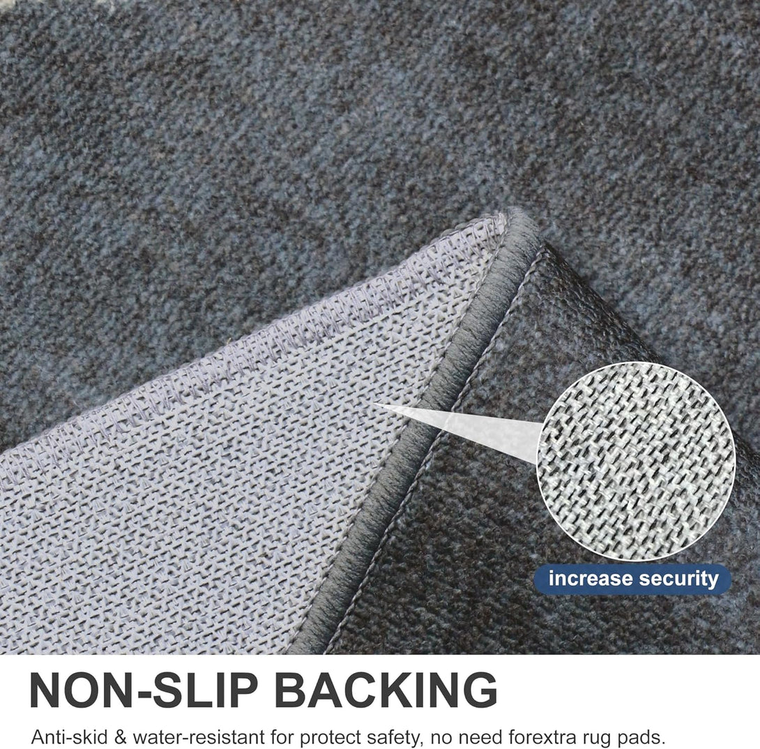 GENIMO Abstract Geometric Printed Lightweight Area Rug - 