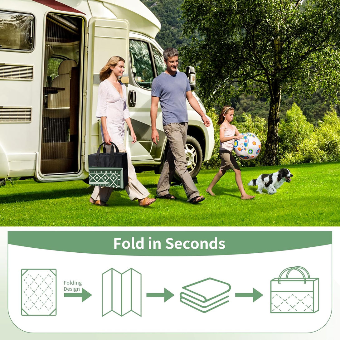 GENIMO Bohemian Style Waterproof Outdoor Rug - 