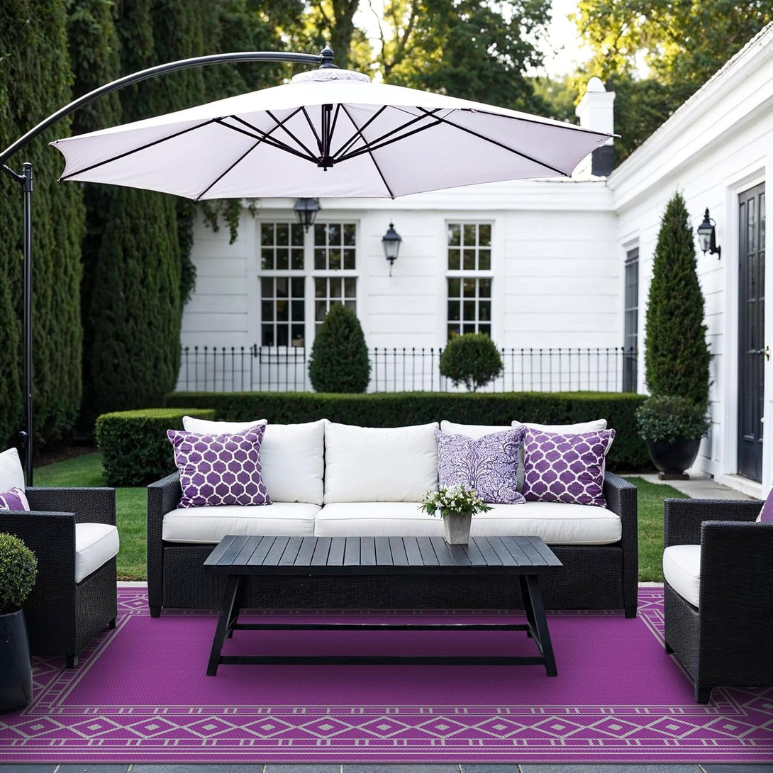 GENIMO Bohemian Style Waterproof Outdoor Rug - 