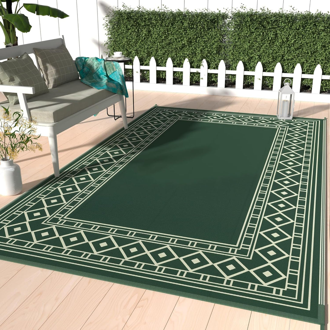 GENIMO Bohemian Style Waterproof Outdoor Rug - 