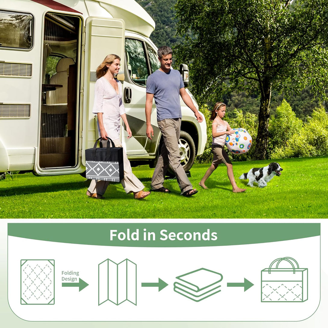 GENIMO Bohemian Style Waterproof Outdoor Rug - 