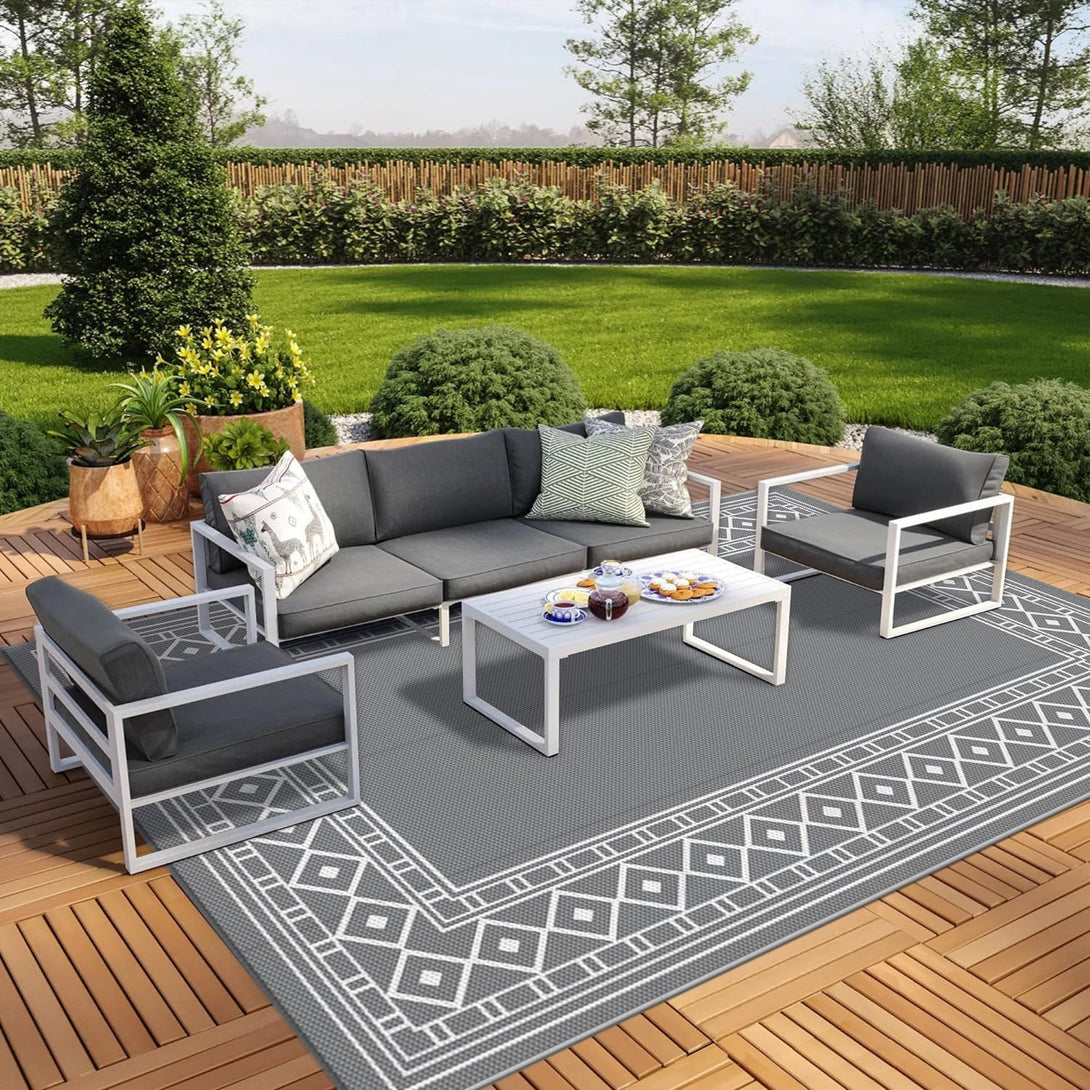 GENIMO Bohemian Style Waterproof Outdoor Rug - 