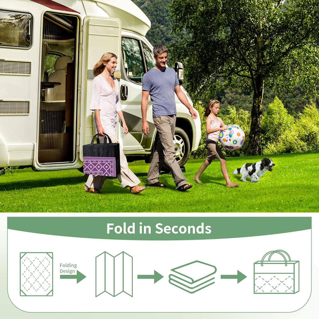 GENIMO Bohemian Style Waterproof Outdoor Rug - 