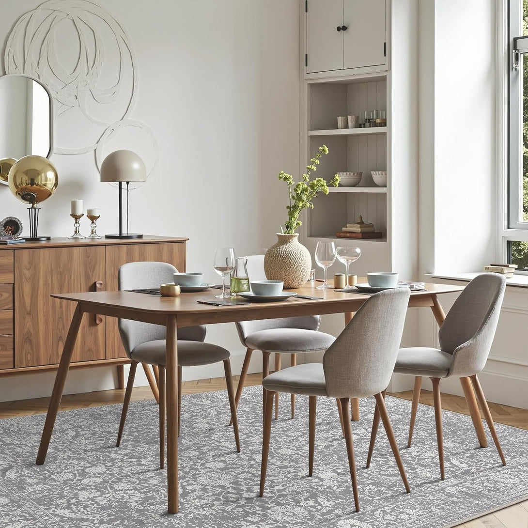 GENIMO Flourishing Floral Print Machine Washable Area Rug - 