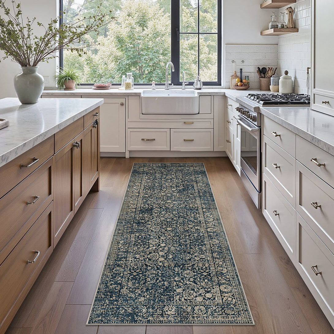 GENIMO Flourishing Floral Print Machine Washable Runner Rug,2'x6' - 