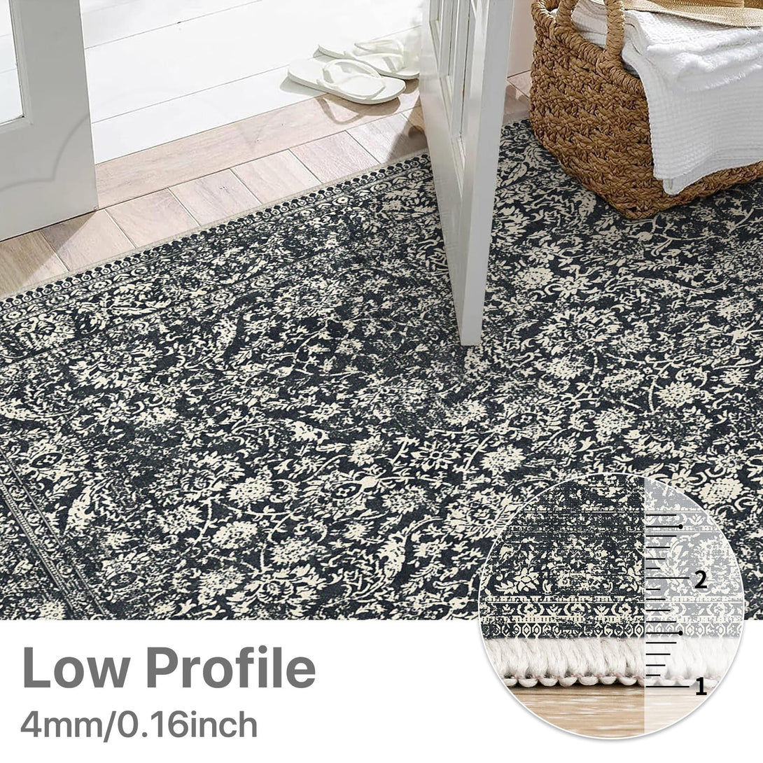 GENIMO Flourishing Floral Print Machine Washable Runner Rug,2'x6' - 