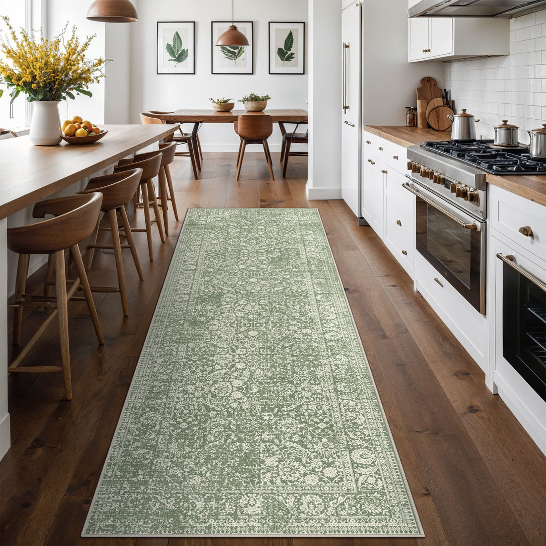 GENIMO Flourishing Floral Print Machine Washable Runner Rug,2'x6' - 