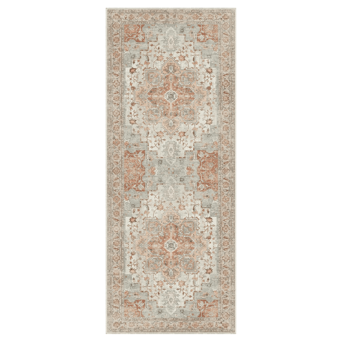 GENIMO Gorgeous Vintage Bohemian Print Machine Washable Runner Rug - 