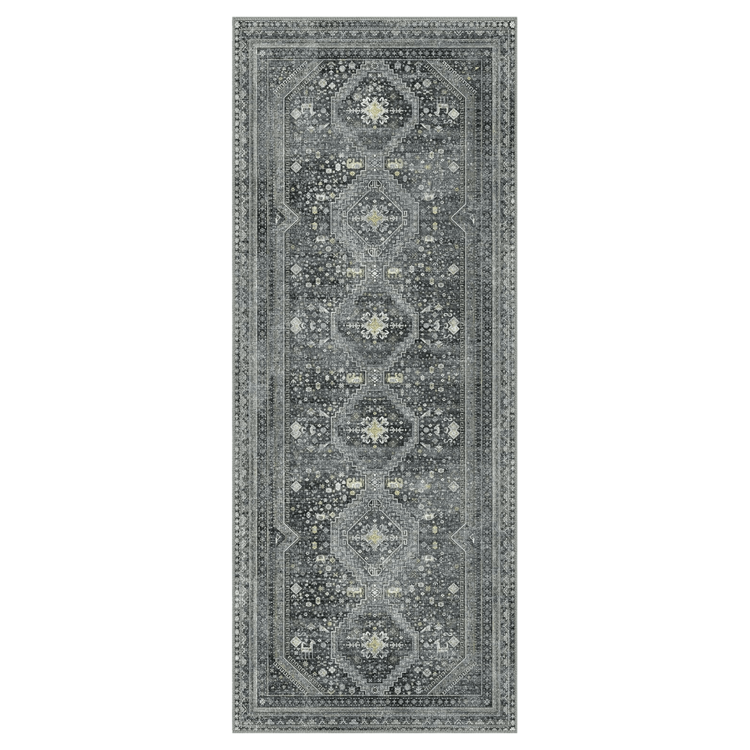 GENIMO Machine Washable Runner Rug Non Slip Carpet with Gripper - 