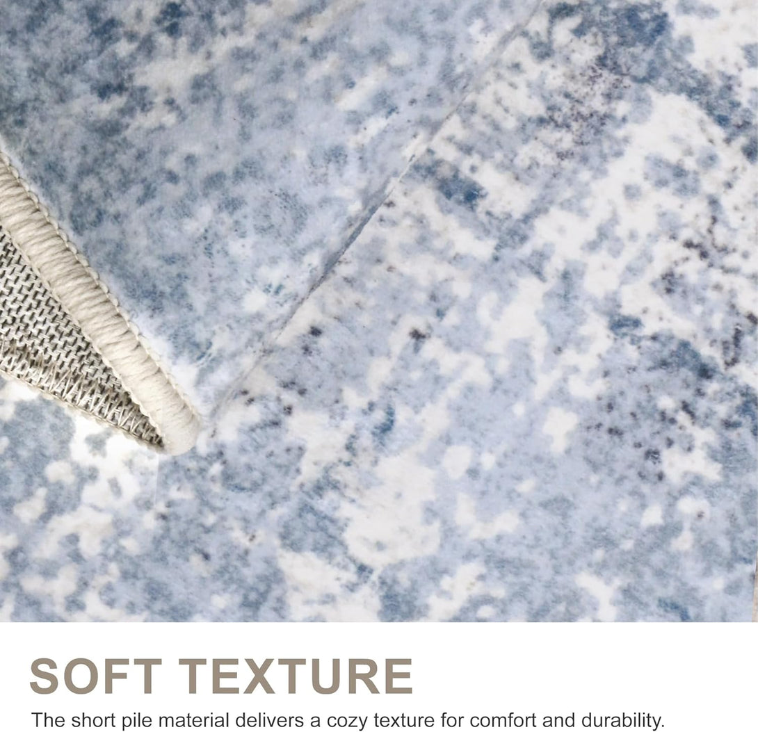 GENIMO Modern Abstract Geometric Stain Resistant Rug - 