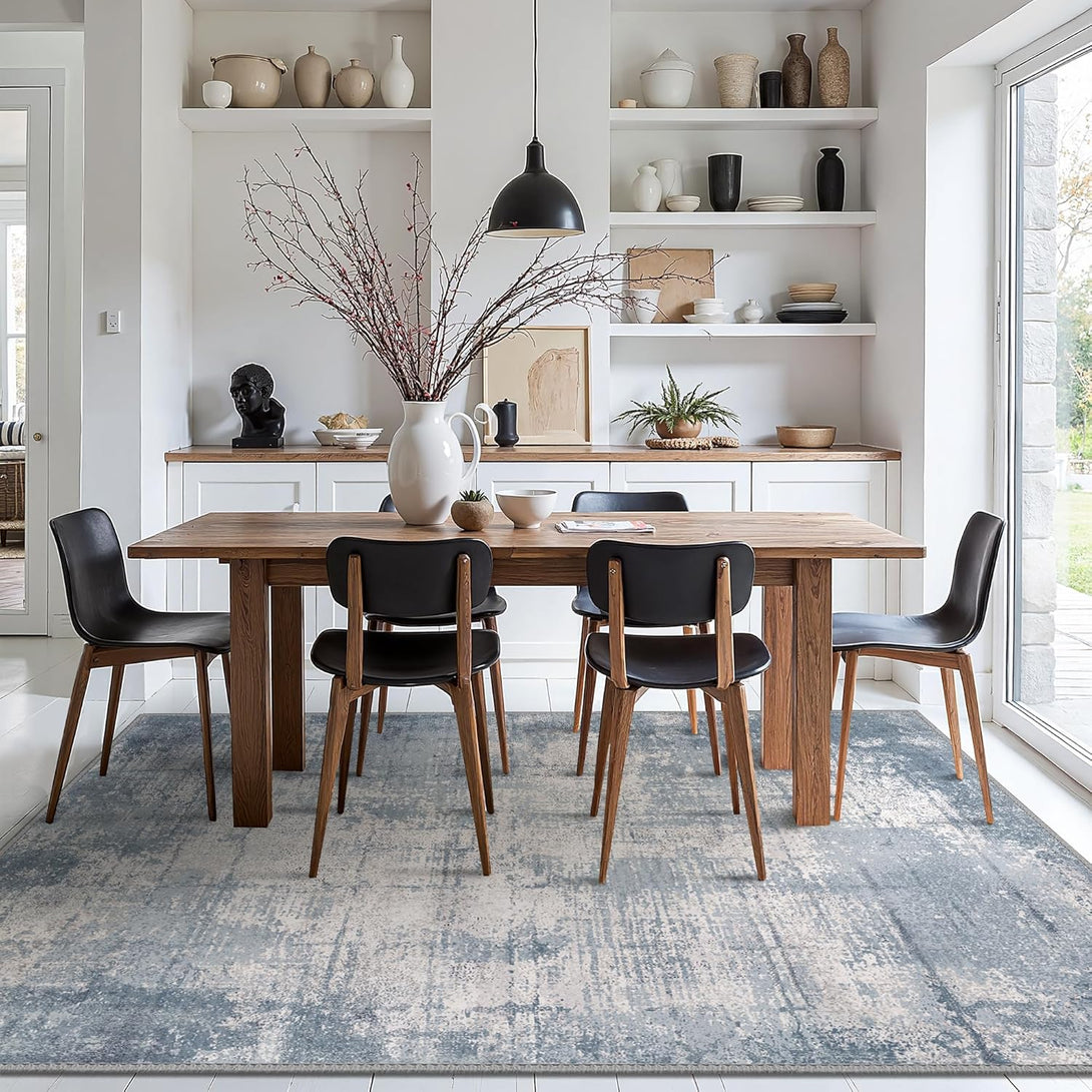 GENIMO Modern Abstract Geometric Stain Resistant Rug - 