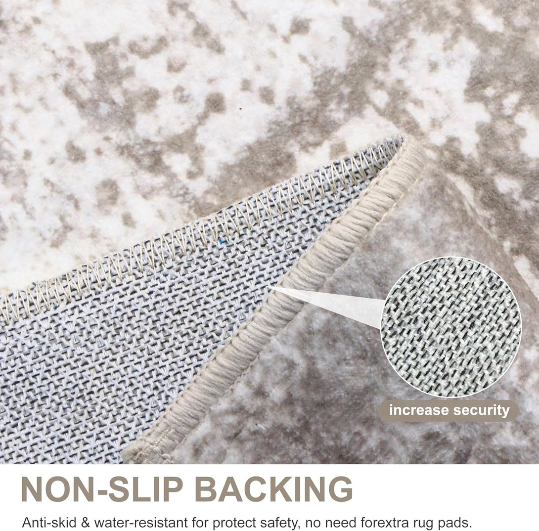 GENIMO Modern Abstract Geometric Stain Resistant Rug - 