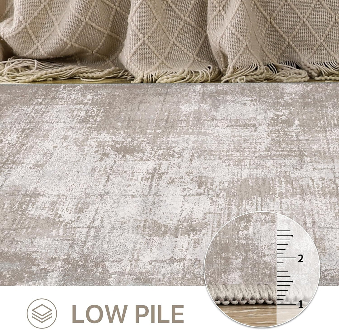 GENIMO Modern Abstract Geometric Stain Resistant Rug - 