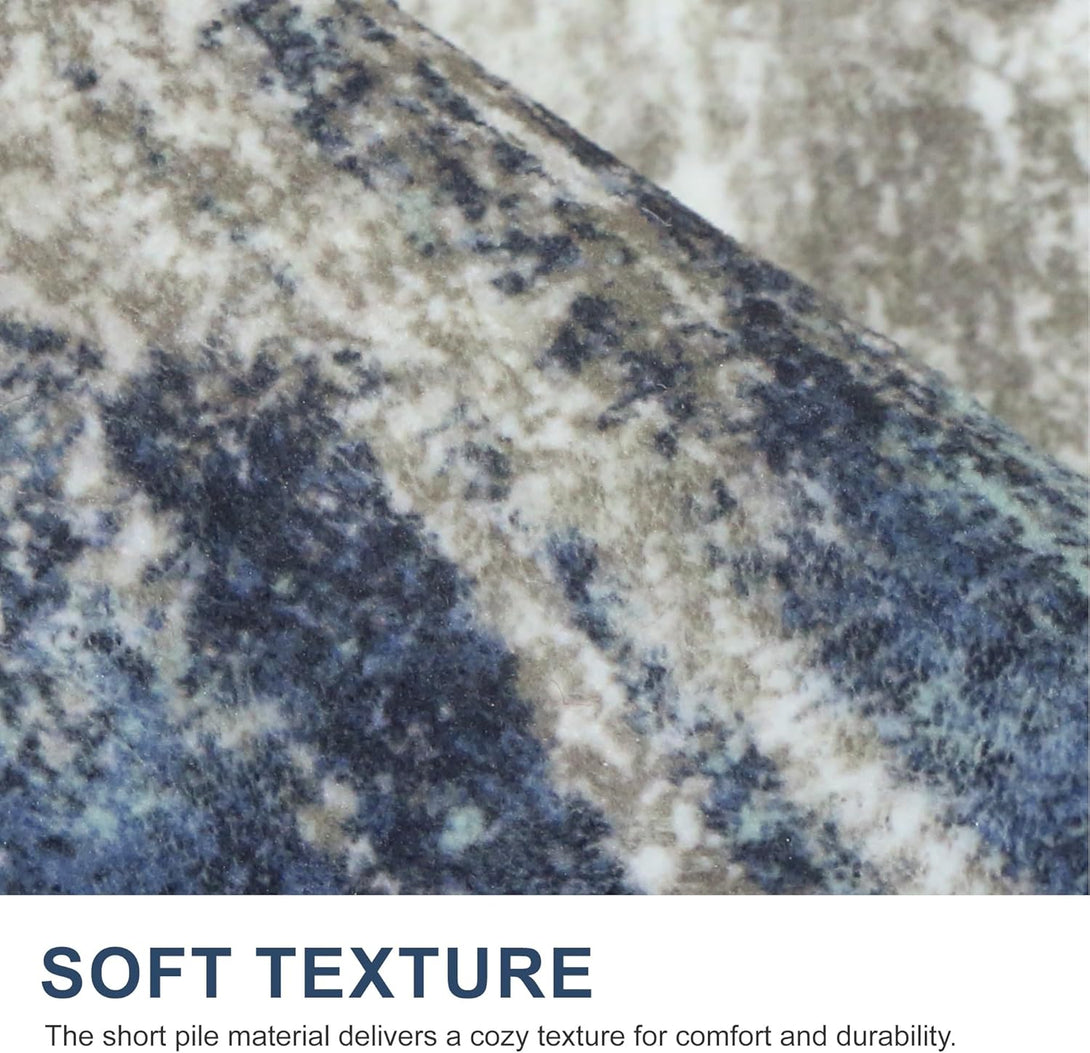 GENIMO Modern Abstract Painting Soft Pet Friendly Area Rug - LF8201 - BLUE - 3X5