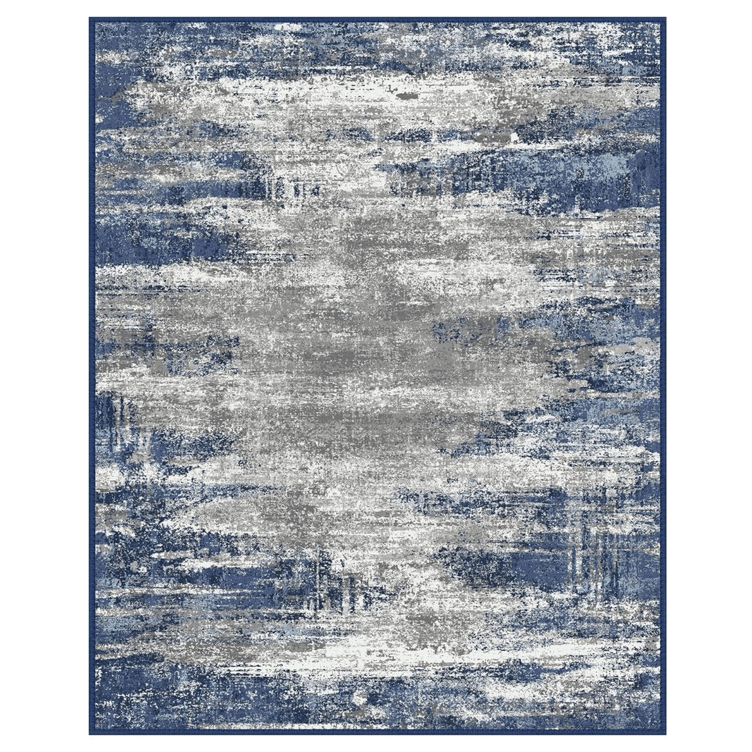 GENIMO Modern Abstract Painting Soft Pet Friendly Area Rug - LF8201 - BLUE - 3X5