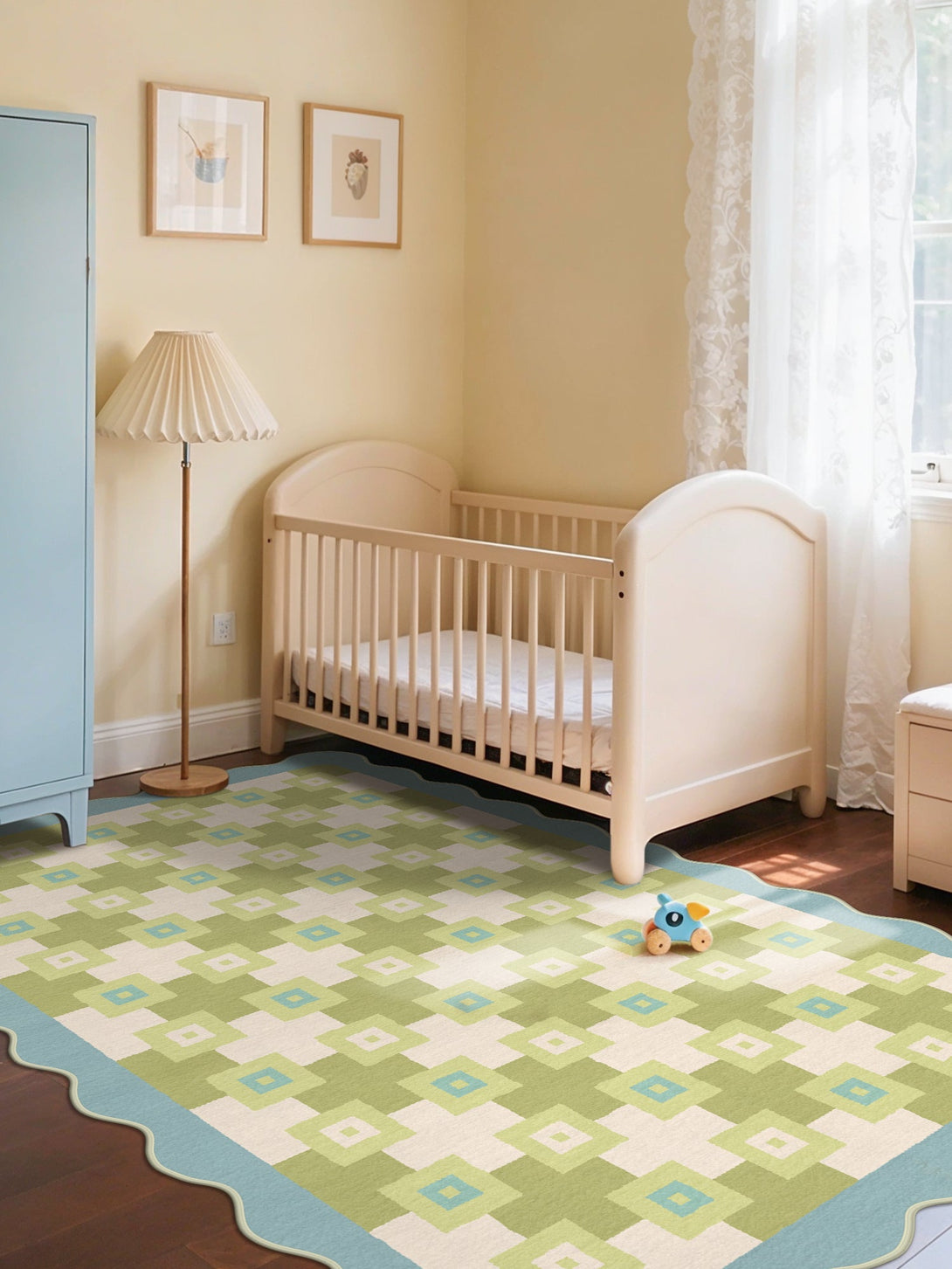 GENIMO Modern Geometric Decorative Irregular Area Rug - TZ3008 - BG - 2X3FT