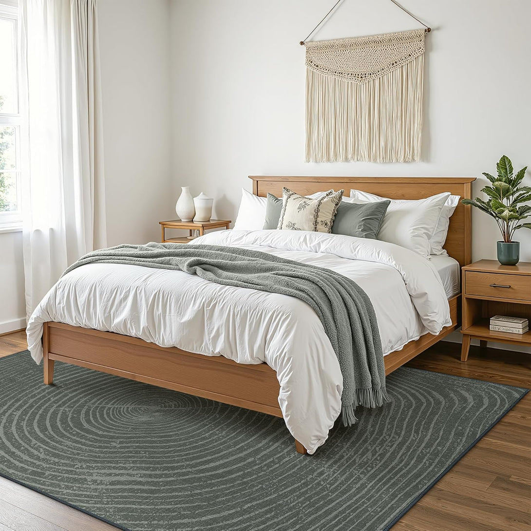 GENIMO Modern Minimalist Year Round Printed Non - Slip Area Rug - 