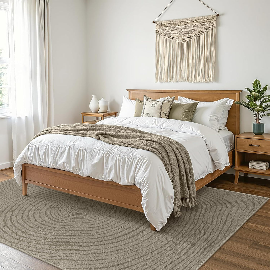 GENIMO Modern Minimalist Year Round Printed Non - Slip Area Rug - 