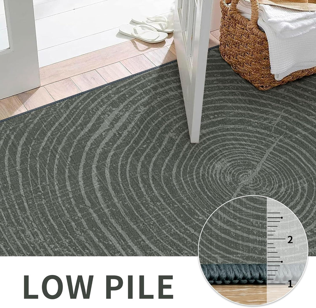 GENIMO Modern Minimalist Year Round Printed Non - Slip Area Rug - 