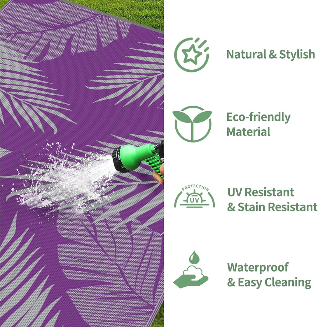 GENIMO Outdoor Rug Waterproof for Patios Clearance Multicolor - 