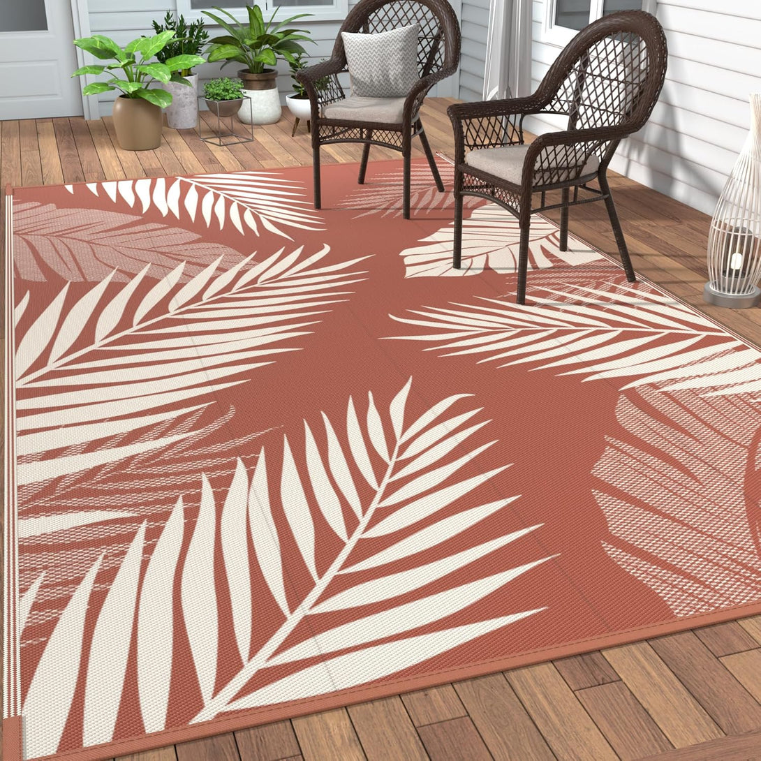 GENIMO Outdoor Rug Waterproof for Patios Clearance Multicolor - 