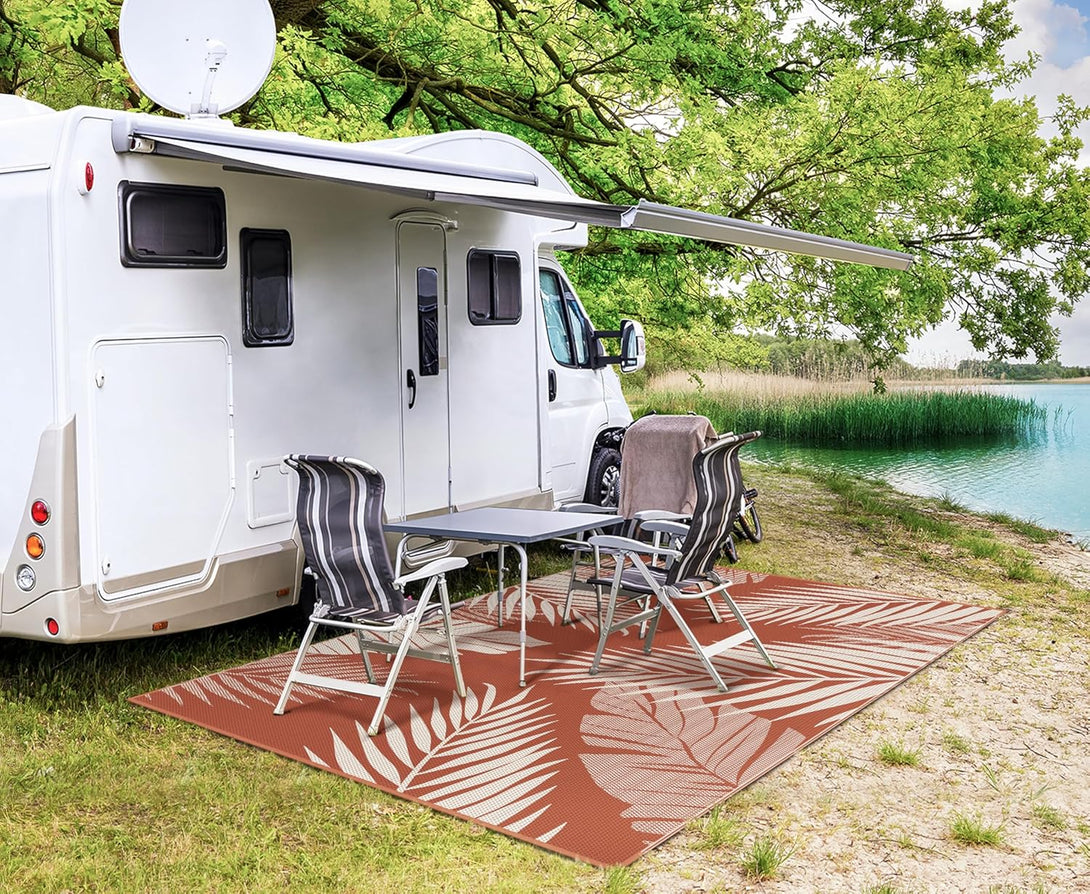 GENIMO Outdoor Rug Waterproof for Patios Clearance Multicolor - 