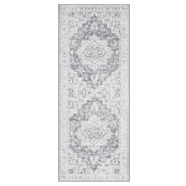 GENIMO Runner Rug Non Slip Rug, Machine Washable Low Pile Rugs - AR1002 - Gray - 2x5