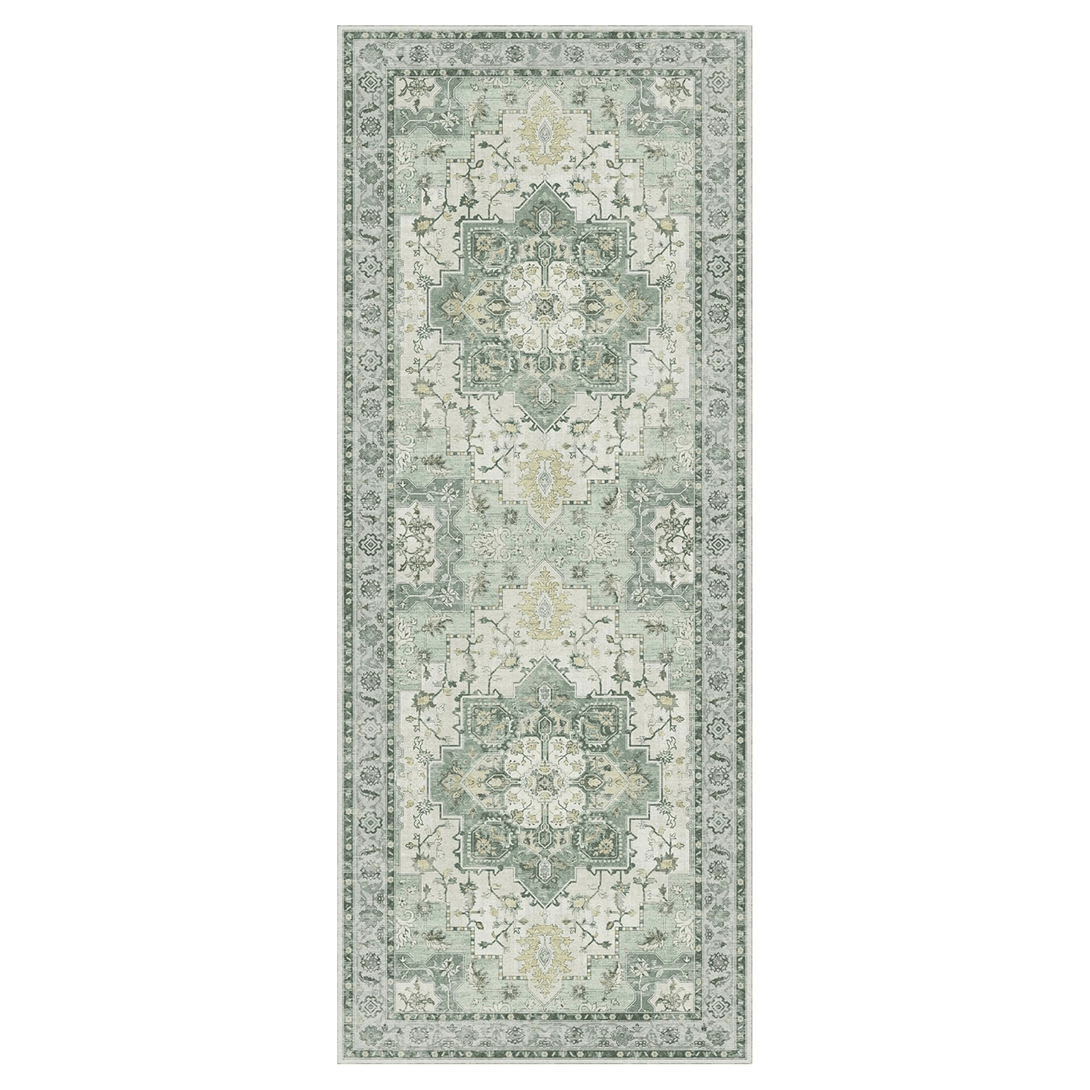 GENIMO Runner Rugs for Hallway, Kitchen Machine Washable Non Slip Vintage Rugs - 