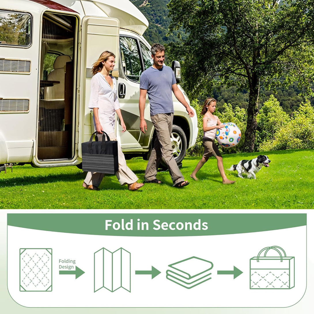 GENIMO Simple Striped Waterproof Outdoor Rug - 