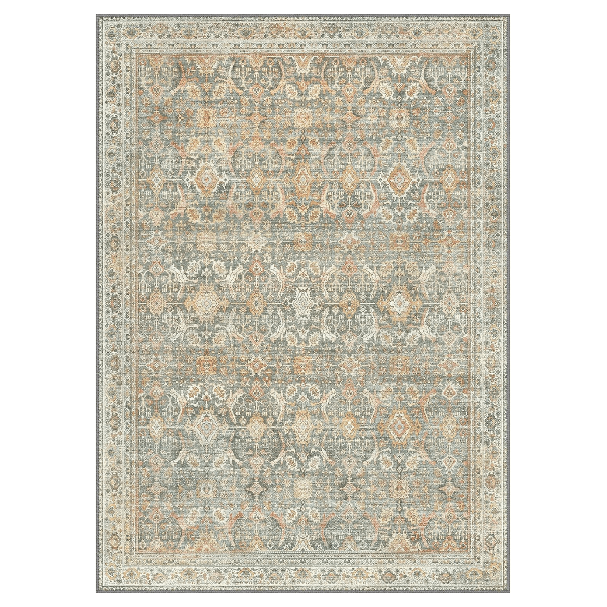 GENIMO Vintage Bohemian Symmetrical Print Warm Color Soft Area Rug