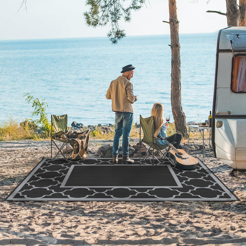 GENIMO Outdoor Rug for Patio Clearance,8'x10' Waterproof Mat