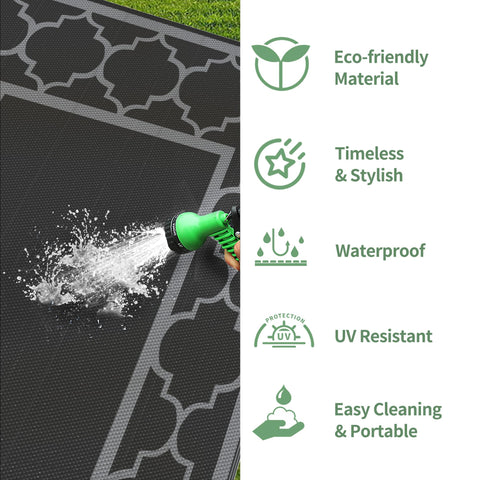 GENIMO Outdoor Rug for Patio Clearance,8'x10' Waterproof Mat